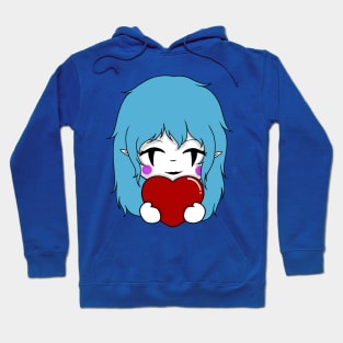 candy cane valentine chibi Hoodie